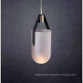 Modern simplicity round glass chandelier white color metal pendant lamp for home decoration